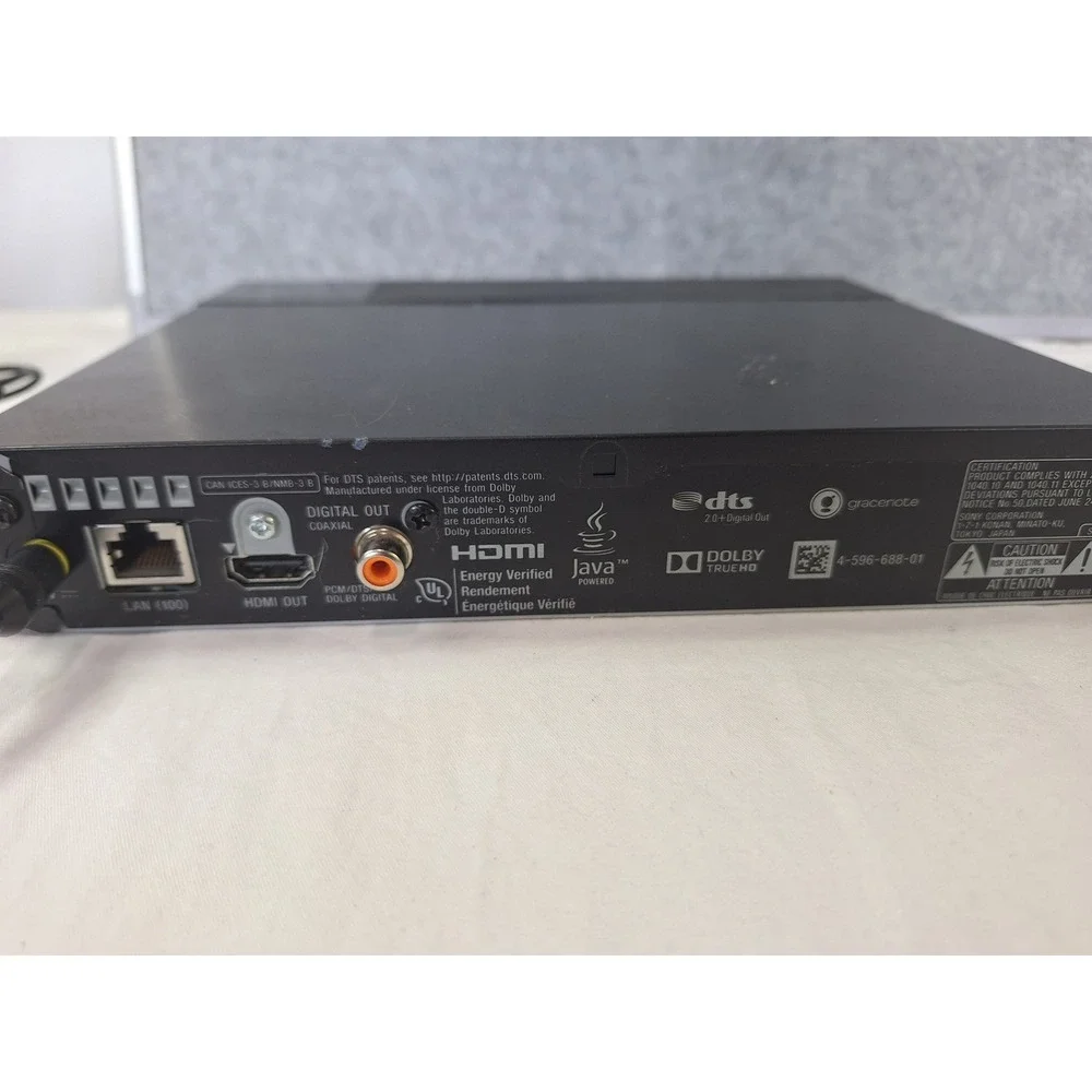 Sony Blu-ray Disc Player BDP-S1700 HDMI USB LAN Dolby TrueHD with Power Adapter